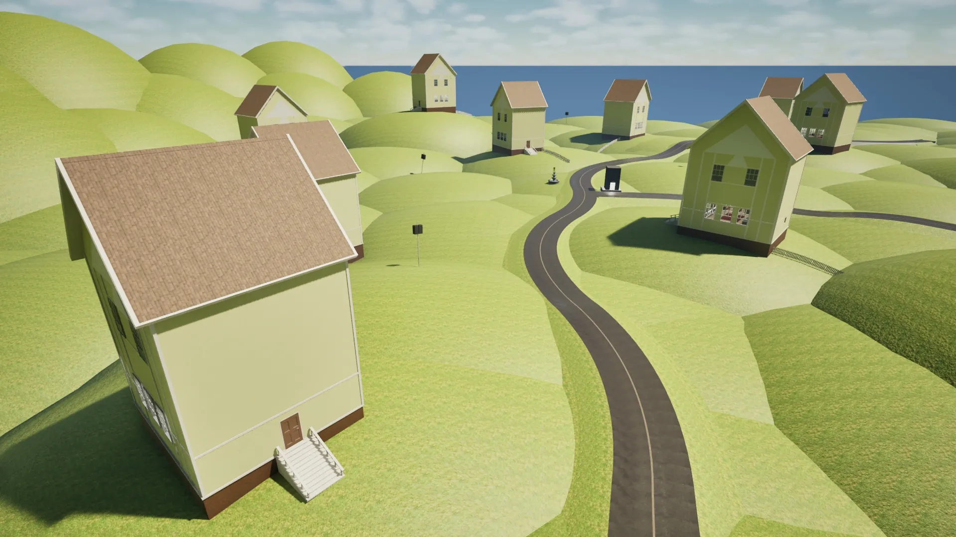 Backrooms Level 94 Suburban Neighborhood Environment